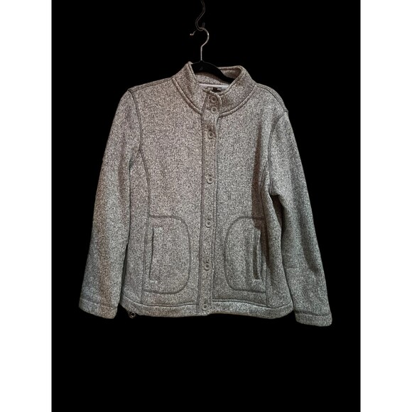 TalBots Light Grey Jacket/Sweater, Size L - Picture 3 of 6